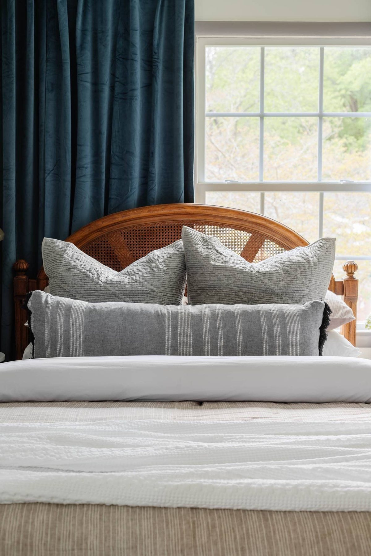how to redecorate you room - bed in front of window off center
