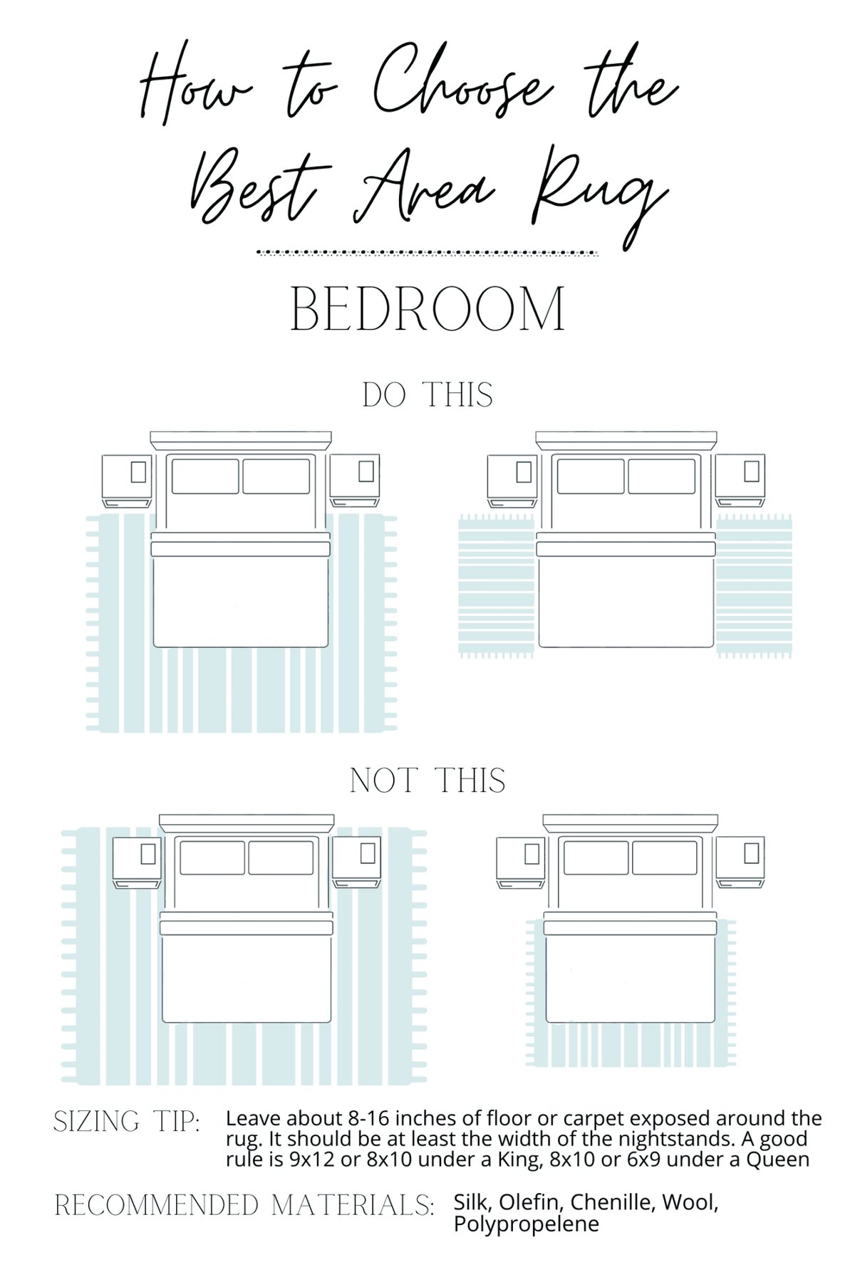 how to choose a rug for a bedroom