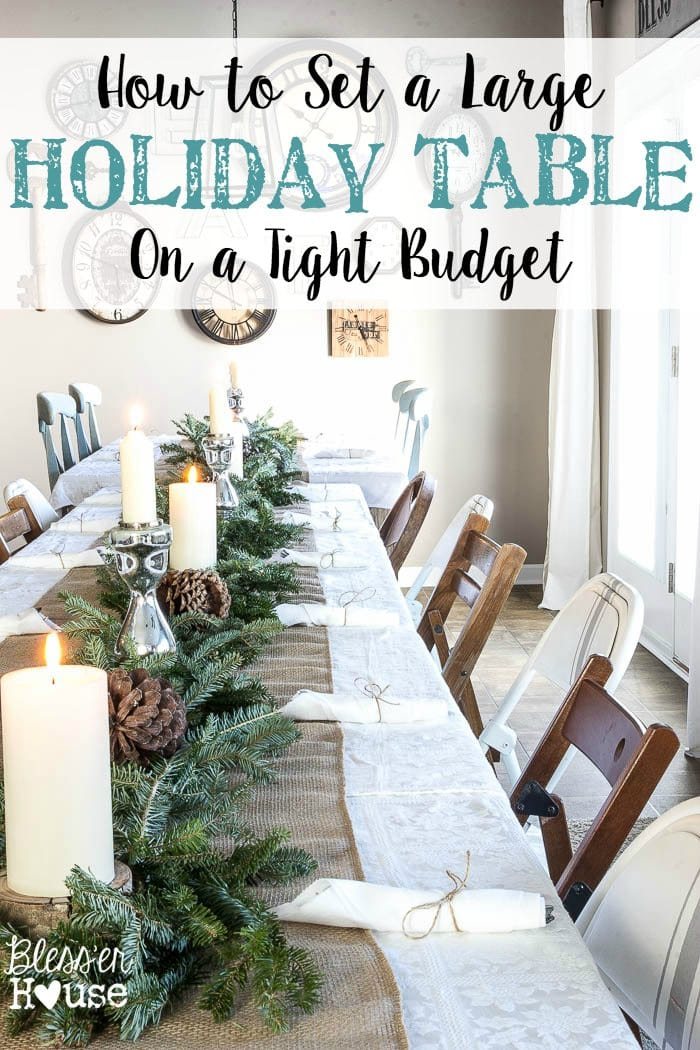 How to Set a Large Holiday Table on a Budget | unigumushane.com