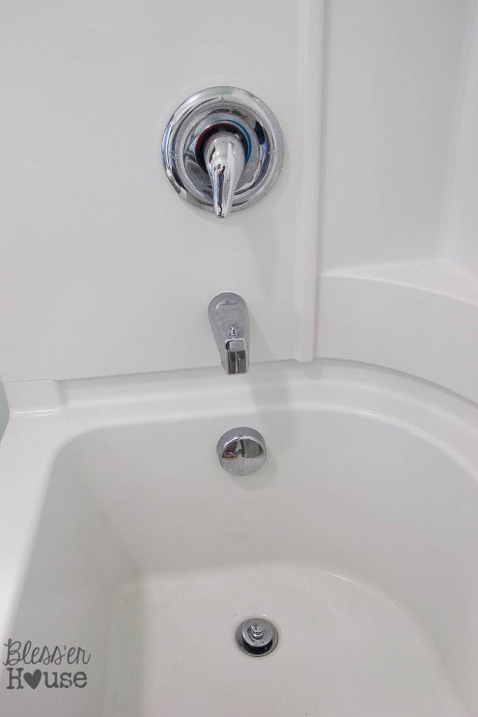 chrome faucet before spray painting