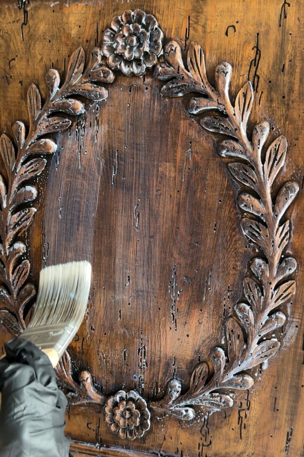 applying matte polycrylic sealer to gel stain finish