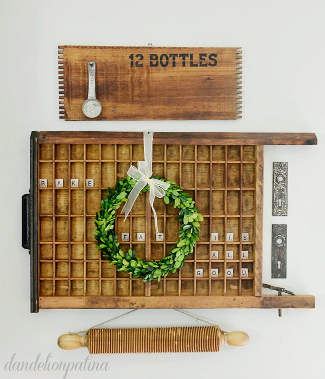 Printers trays have you stumped? Get the 411 on how to style a vintage printers tray with charming details