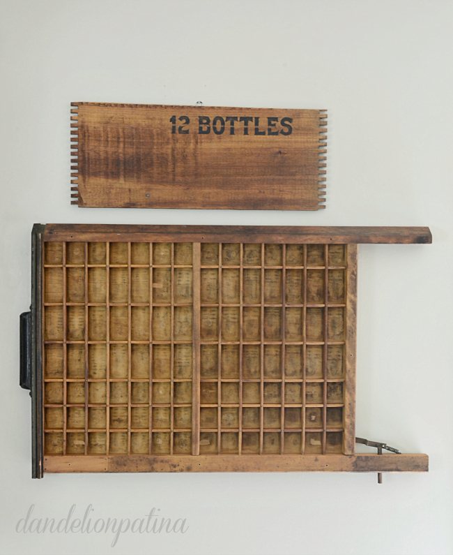 how to style a vintage printers tray