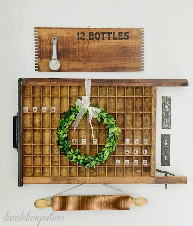 How to Style a Vintage Printer’s Tray