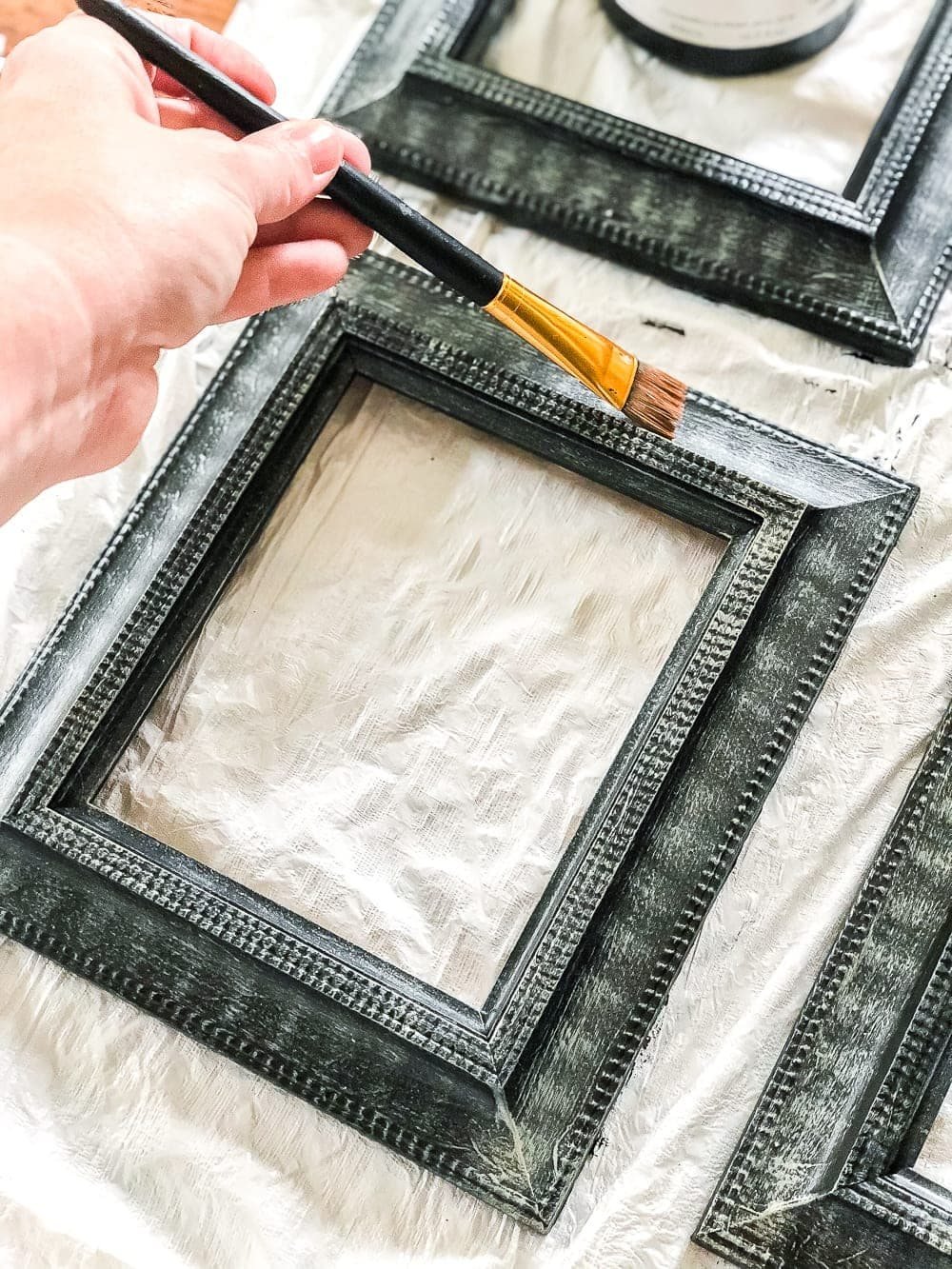 How to make DIY antique mirrors using old secondhand picture frames easily and without the mess.