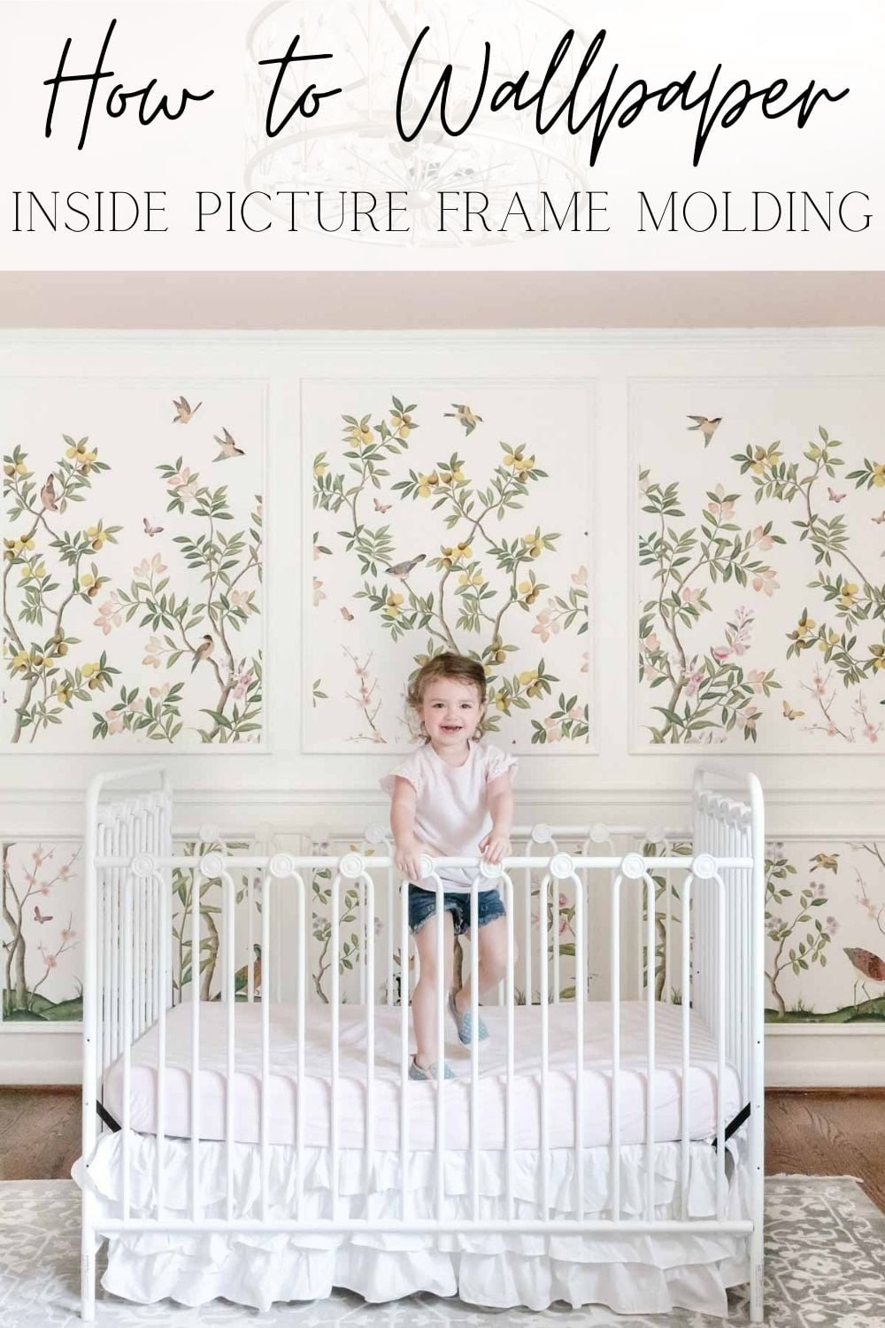 how to wallpaper inside picture frame molding