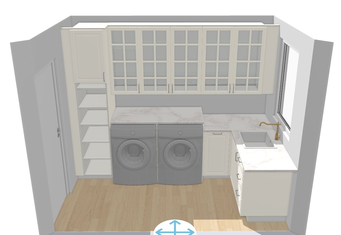 ikea laundry room cabinets in a narrow laundry room using kitchen planner