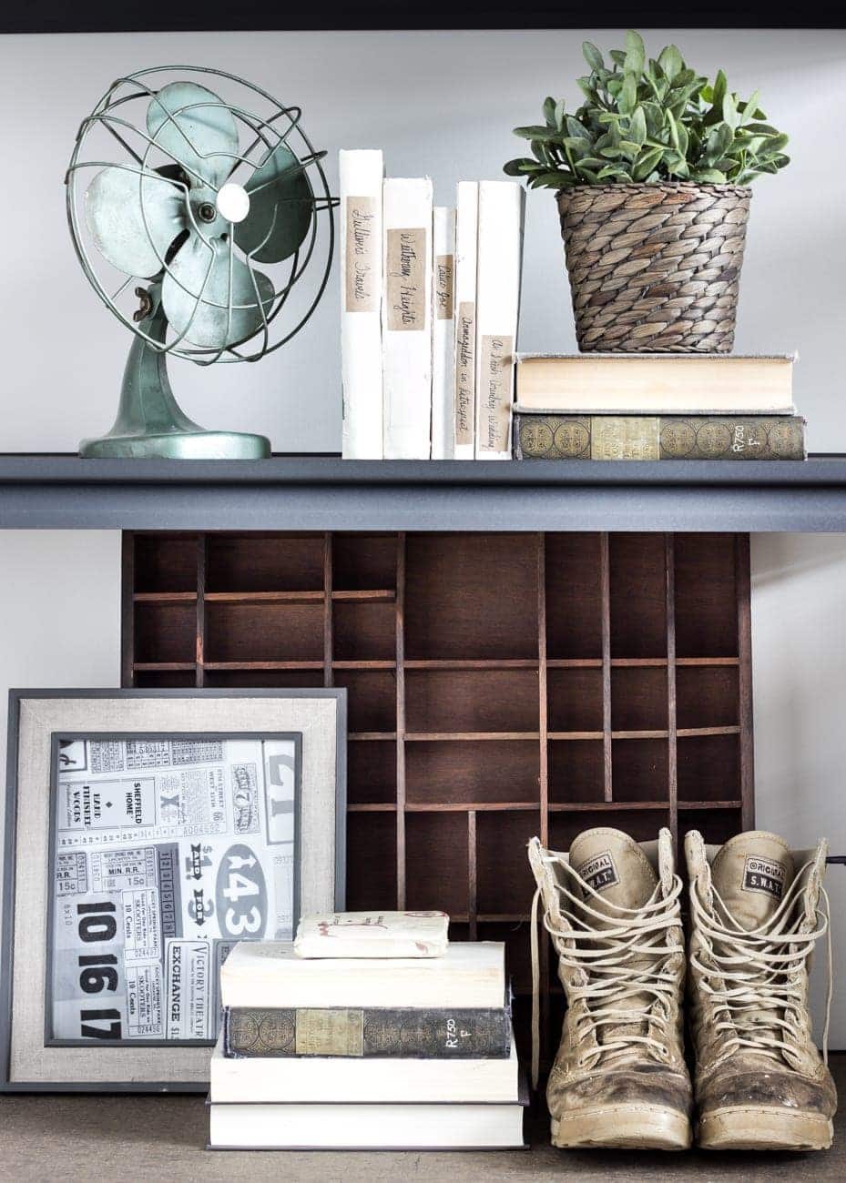 Industrial Military Office Reveal | unigumushane.com - An masculine office makeover using lots of DIYs and thrift finds. Awesome space for a veteran!