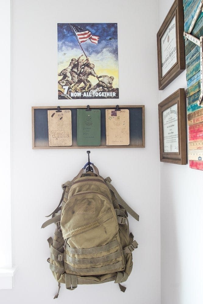 Industrial Military Office Reveal | unigumushane.com - An masculine office makeover using lots of DIYs and thrift finds. Awesome space for a veteran!