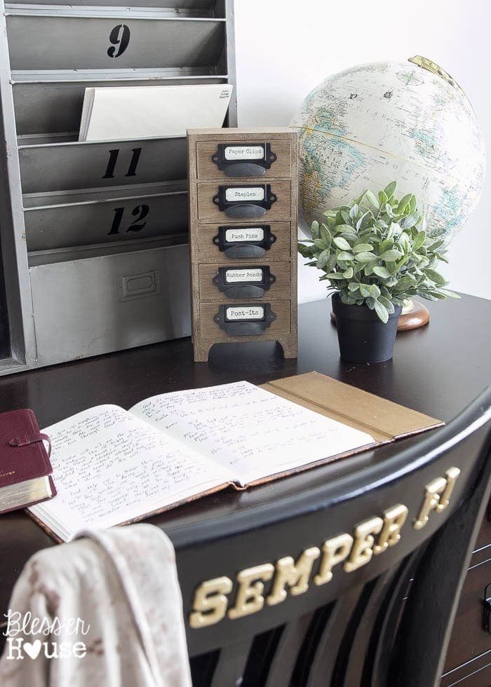Industrial Office Supply Organizer From an Old Jewelry Box | Unigumushane