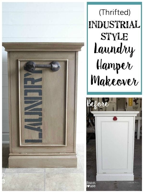 Industrial Style Laundry Hamper Makeover | Unigumushane
