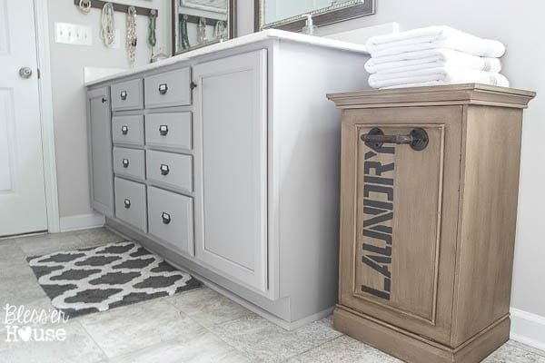 Industrial Style Laundry Hamper Makeover | Unigumushane