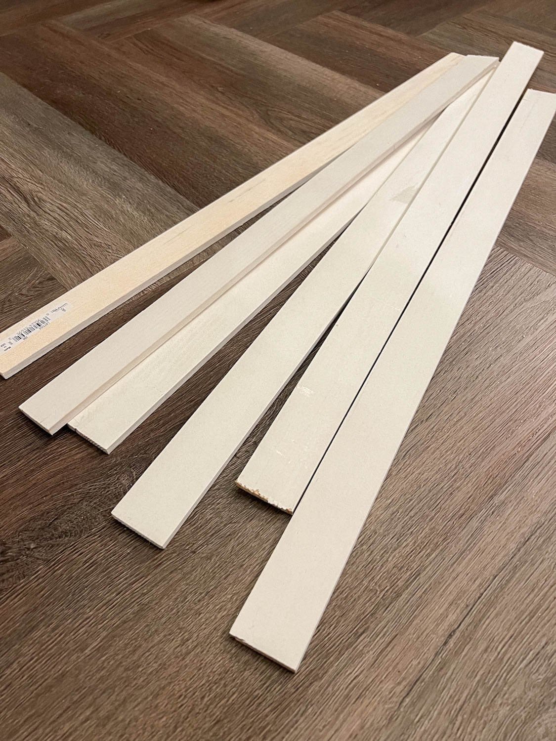 a stack of lattice strips