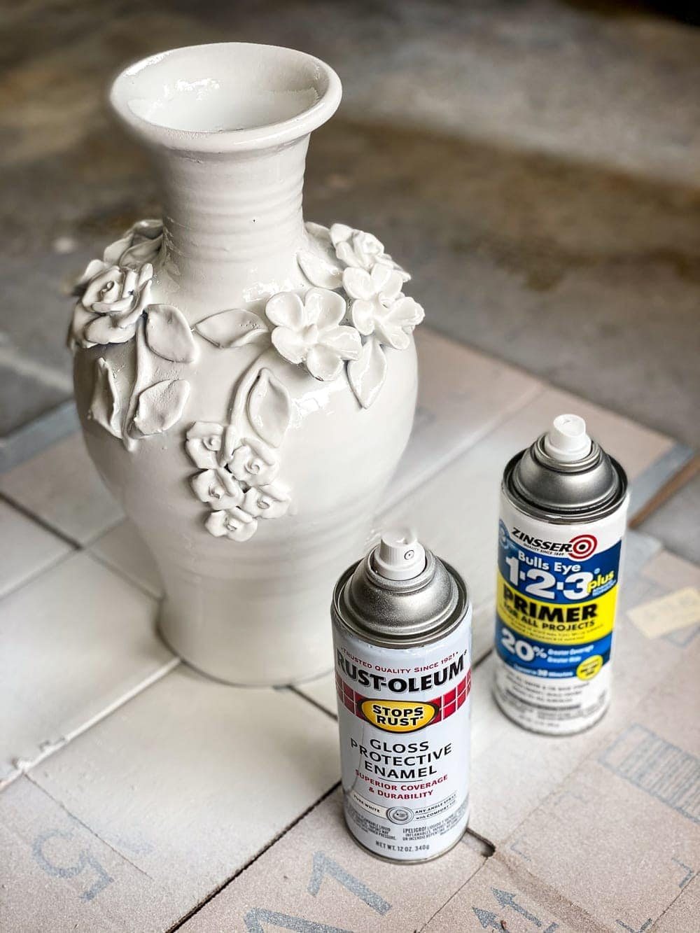 ceramic paint vase makeover
