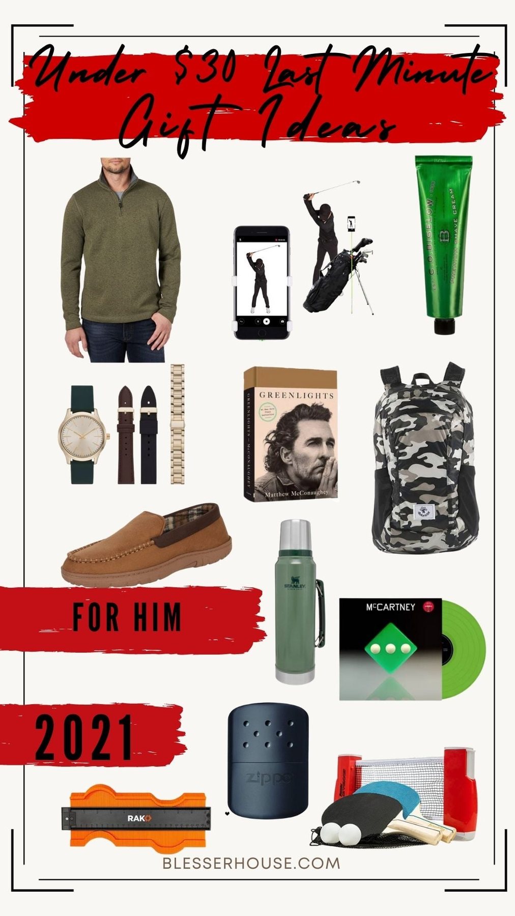 last minute gift ideas for him under $30