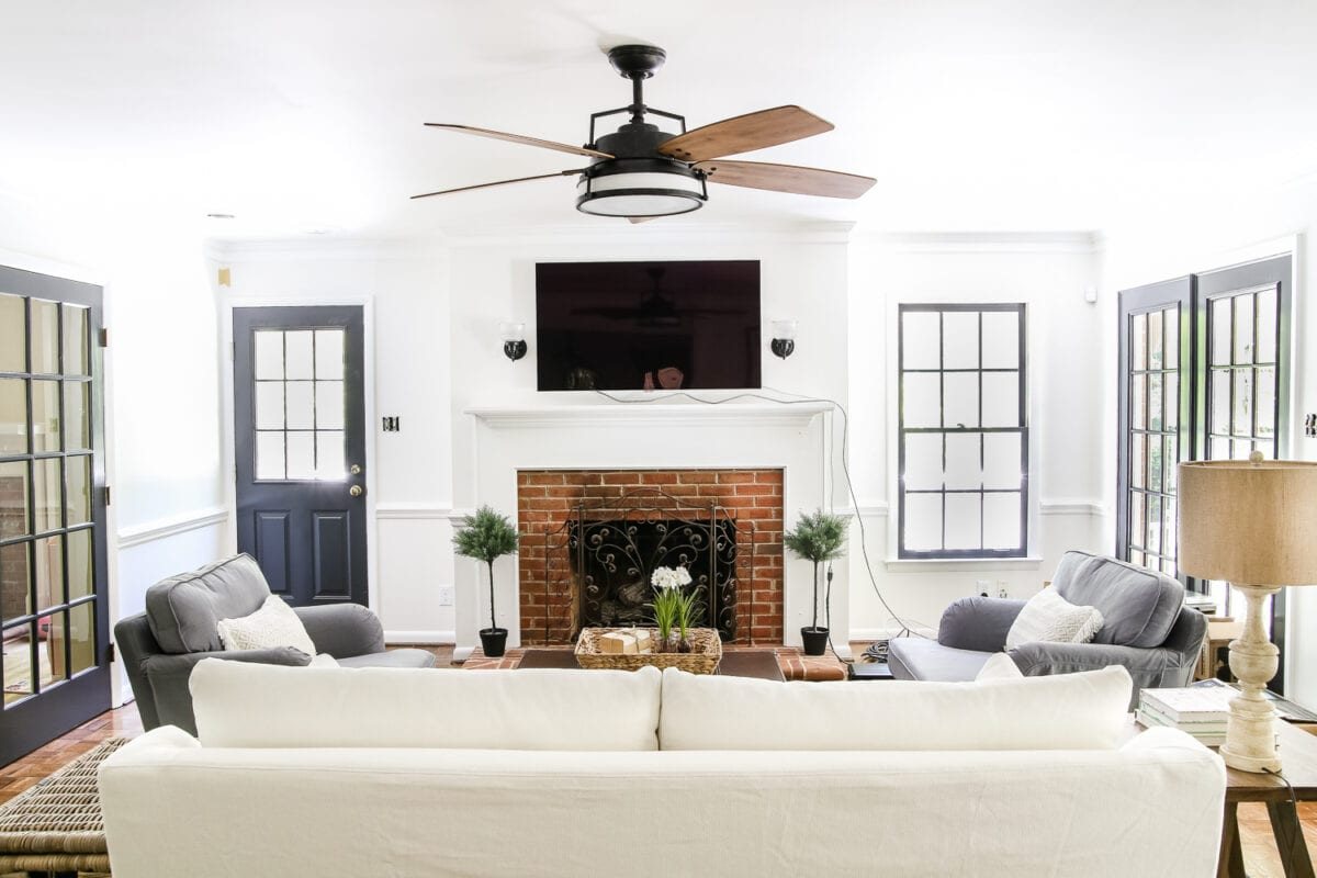 Living Room Update: Ceiling Fan Swap