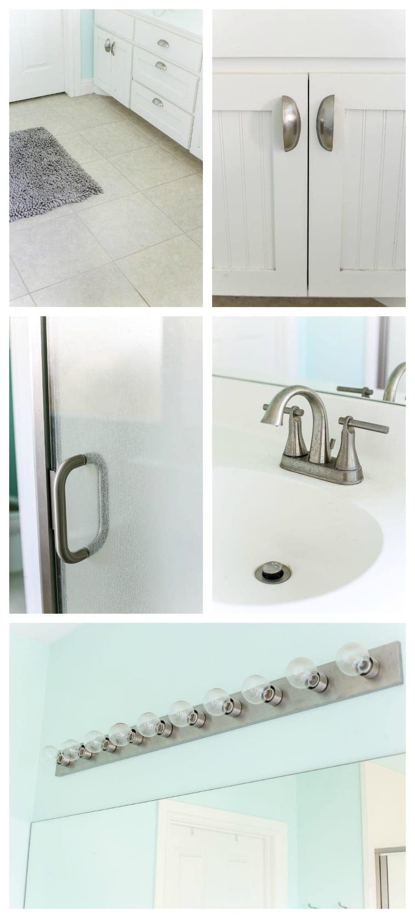 Lowe's Spring Makeover Bathroom Reveal | unigumushane.com - A team of 6 DIYers take on a bathroom makeover in 48 hours to transform a plain, builder grade space to give it character and modern farmhouse charm.