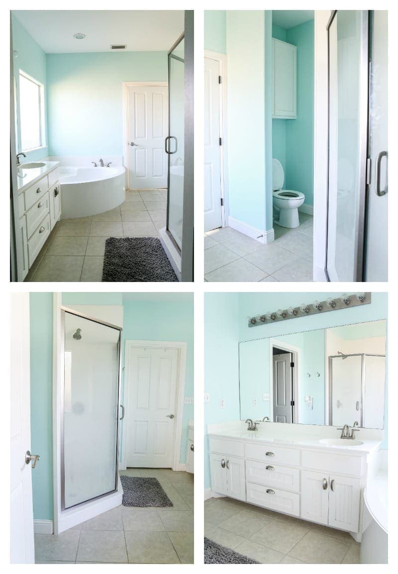 Lowe's Spring Makeover Bathroom Reveal | unigumushane.com - A team of 6 DIYers take on a bathroom makeover in 48 hours to transform a plain, builder grade space to give it character and modern farmhouse charm.