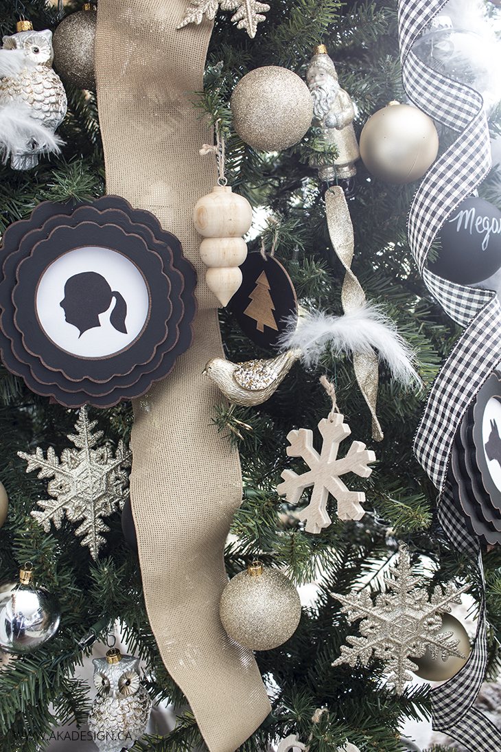 DIY silhouette ornaments