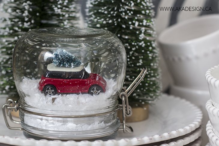 Mini Cooper Christmas Tree Snow Globe
