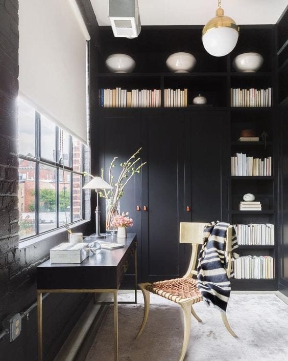 Making a Case for Black Paint | 25 gorgeous black paint room inspirations and how it can make any room feel high-end for just the cost of paint + how it can improve your quality of life.