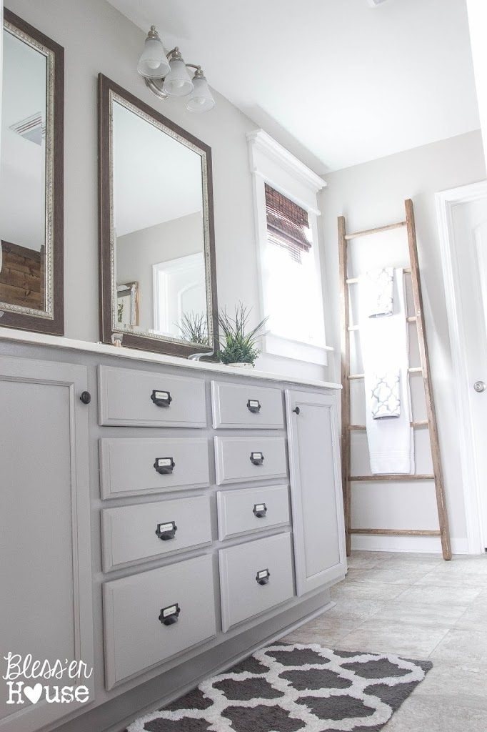 Bathroom Budget Makeover | Builder Grade to Rustic Industrial | Unigumushane