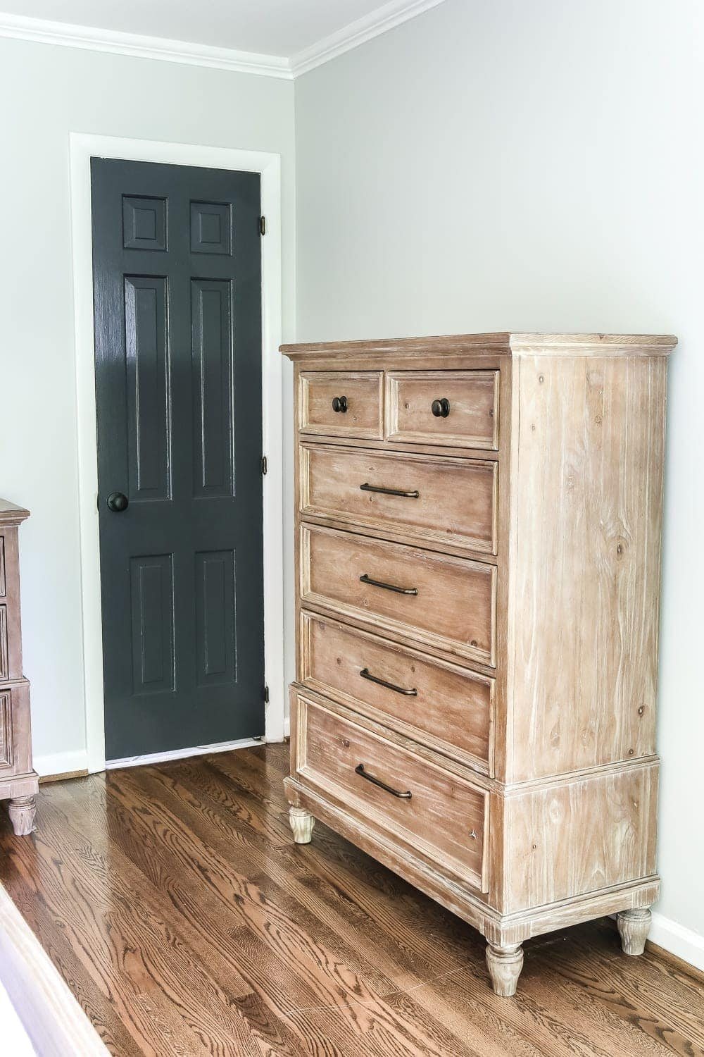 Master Bedroom Update: Pickled Pine Furniture | unigumushane.com - The beginnings of a master bedroom makeover with whitewashed pine furniture.