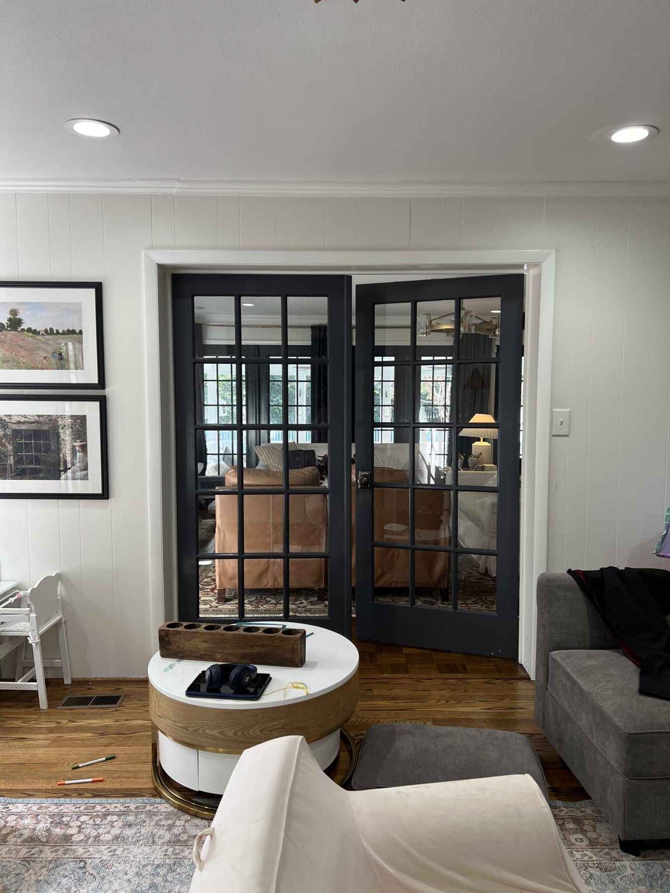 double french doors before