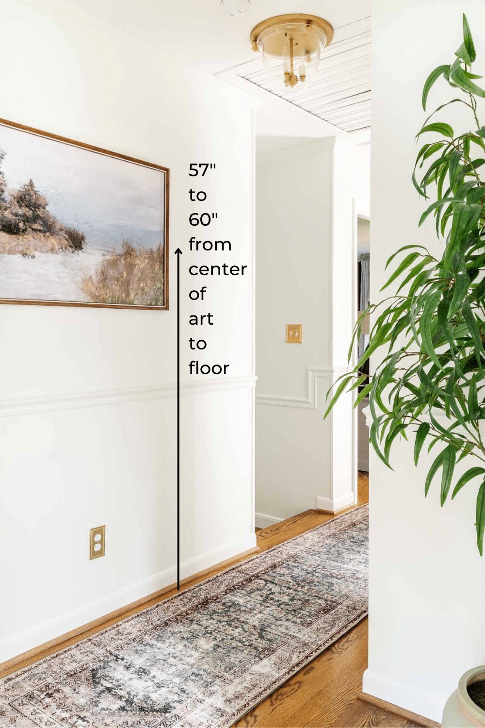 how high to hang picture from the floor