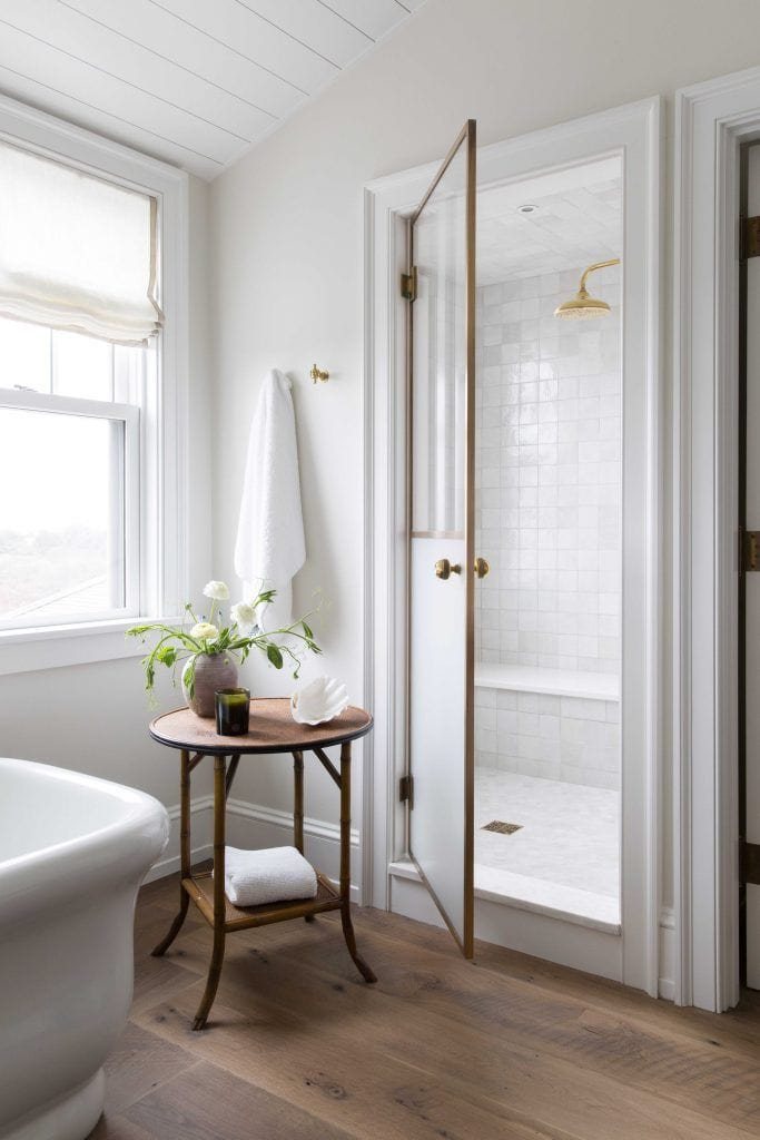 bathroom shower room with door