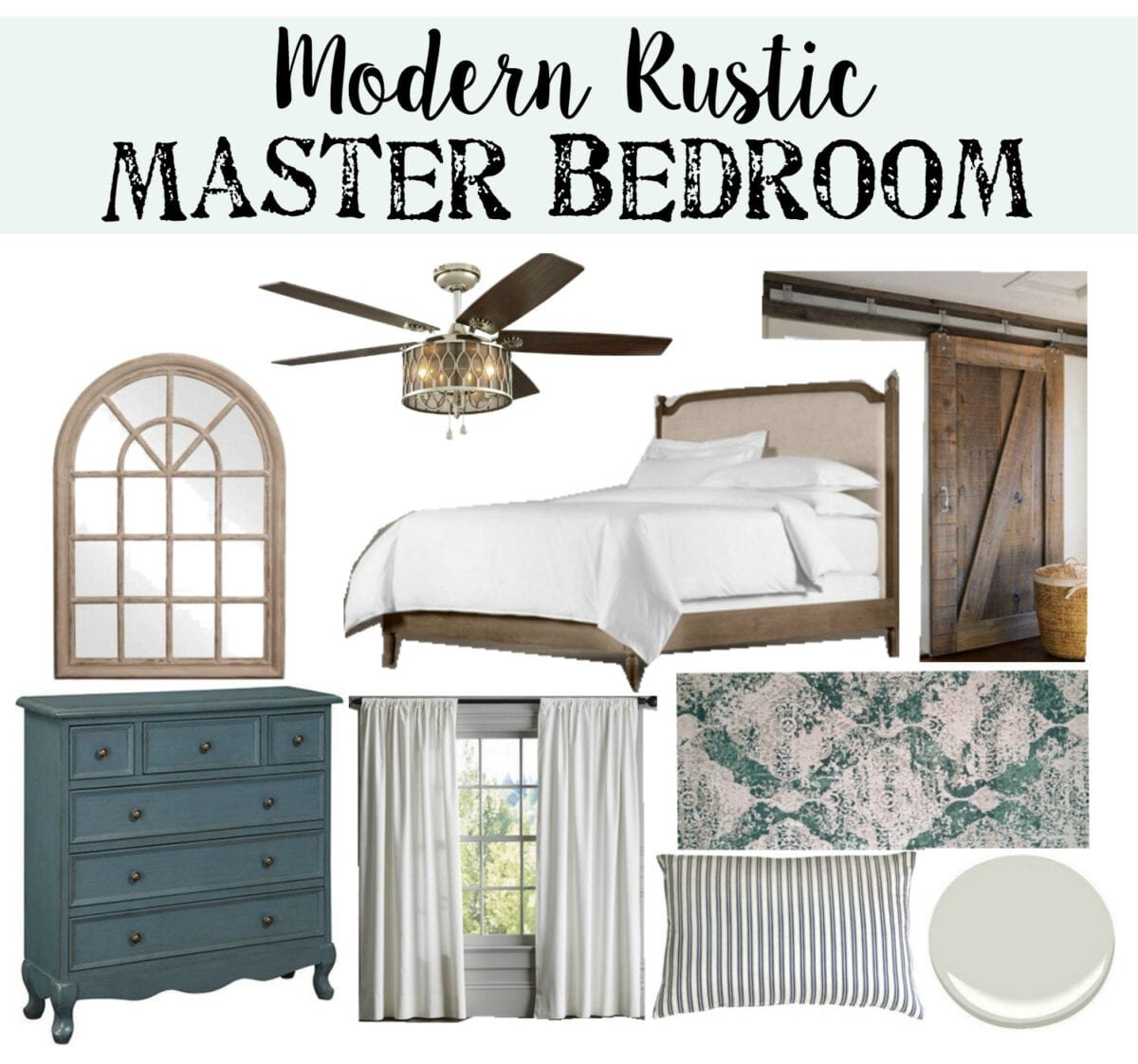 Modern Rustic Master Bedroom Design Plan