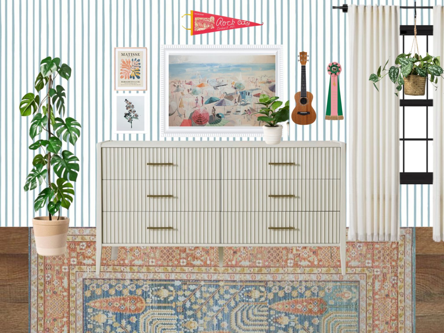 teenage girl bedroom idea 1 - preppy eclectic