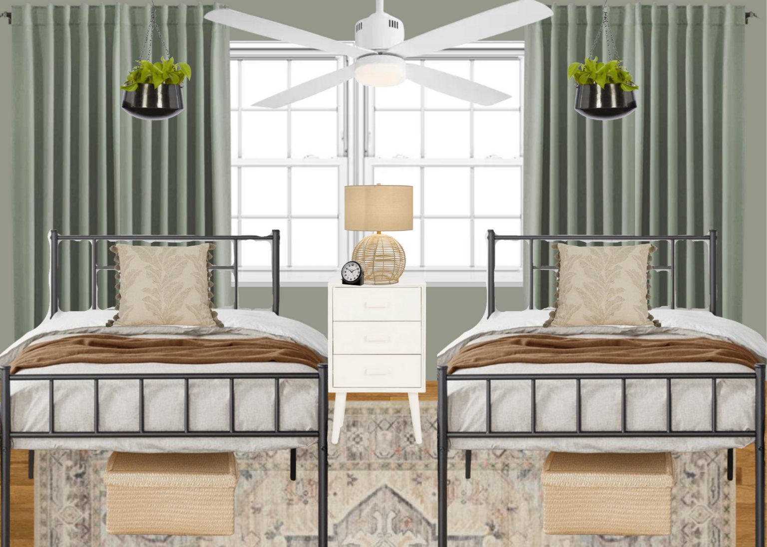 teenage girl bedroom idea 3 - japandi cottage