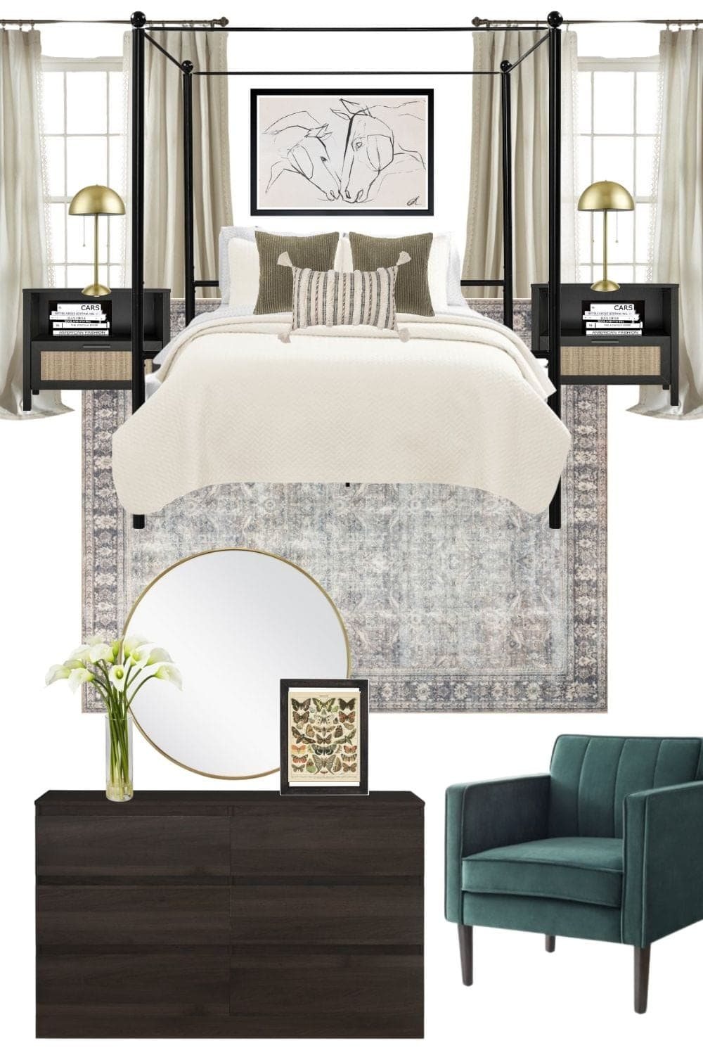 Mood Board Monday: 4 Bedroom Design Ideas Under $2,000