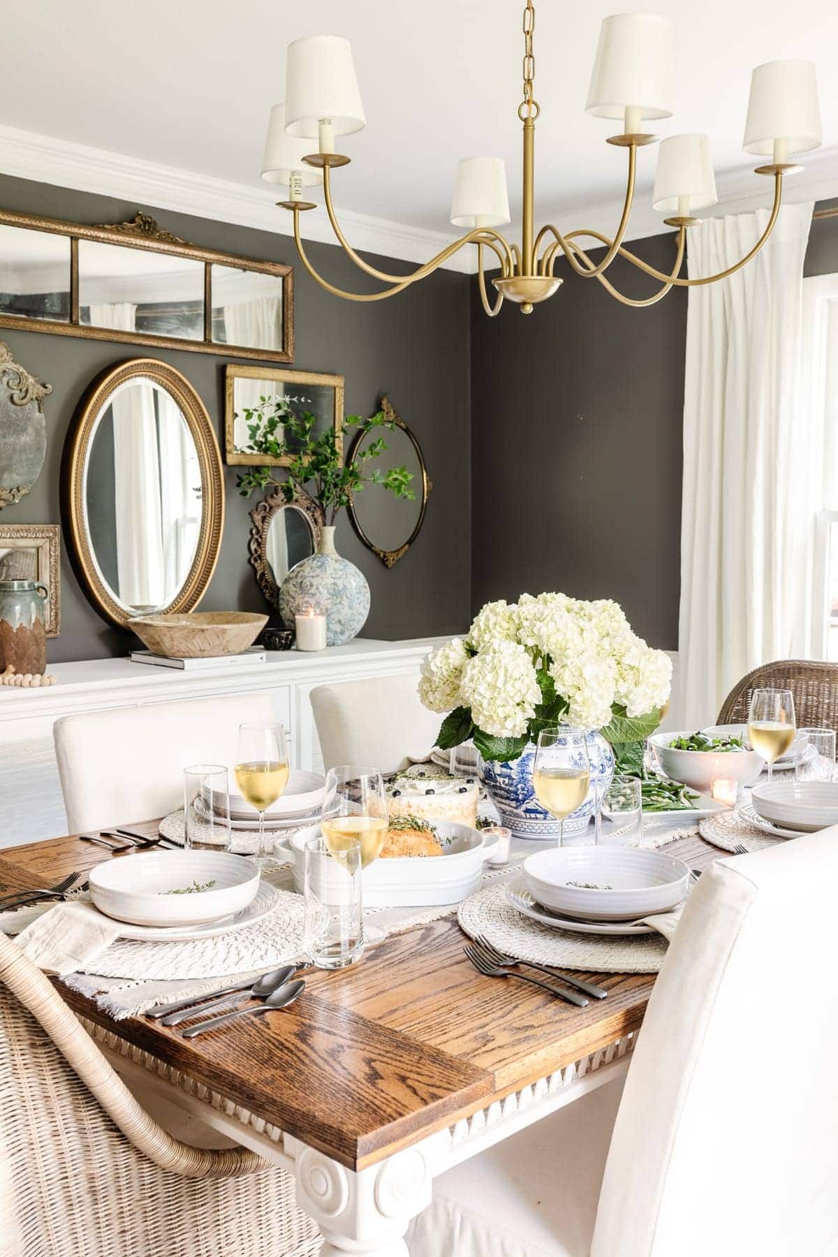 modern traditional tablescape