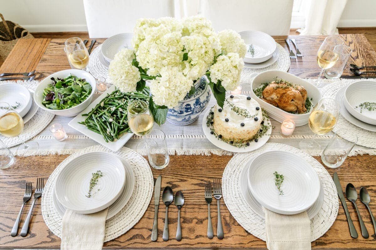 Mother's Day tablescape with modern traditional style