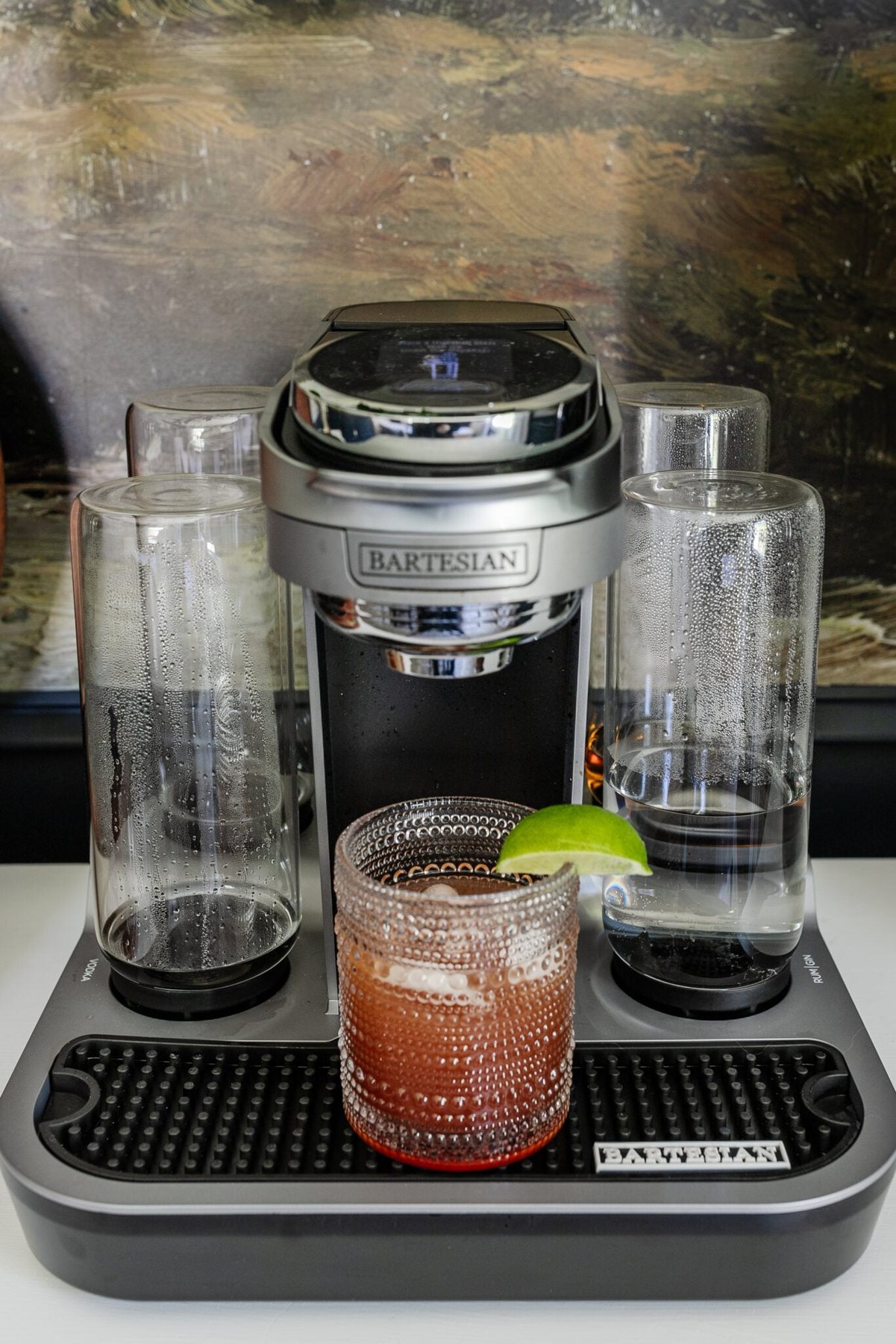 Bartesian cocktail maker with a rum breeze drink