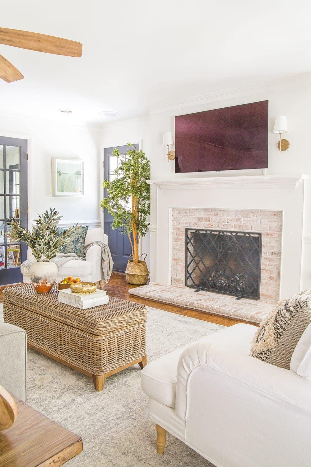 Neutral Fall Faux Greenery | Why ditching traditional fall colors is a better decorating decision to stretch your dollars + the best neutral fall greenery and decor on sale.
