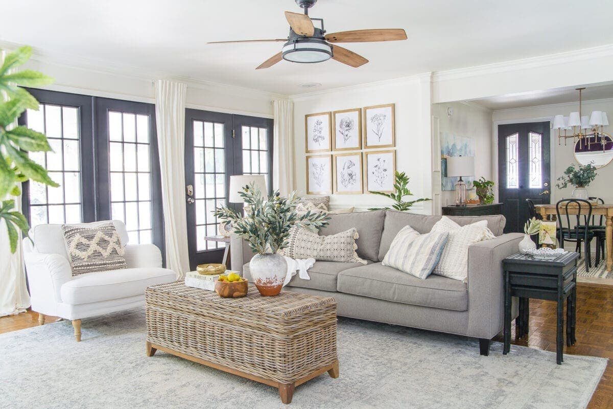Neutral Fall Faux Greenery | Why ditching traditional fall colors is a better decorating decision to stretch your dollars + the best neutral fall greenery and decor on sale.