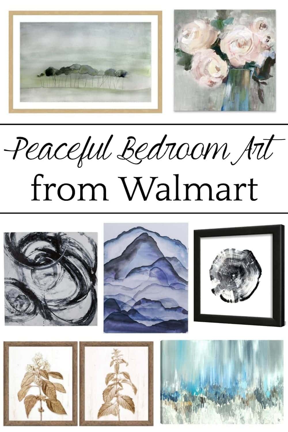 Peaceful Bedroom Art Ideas from Walmart