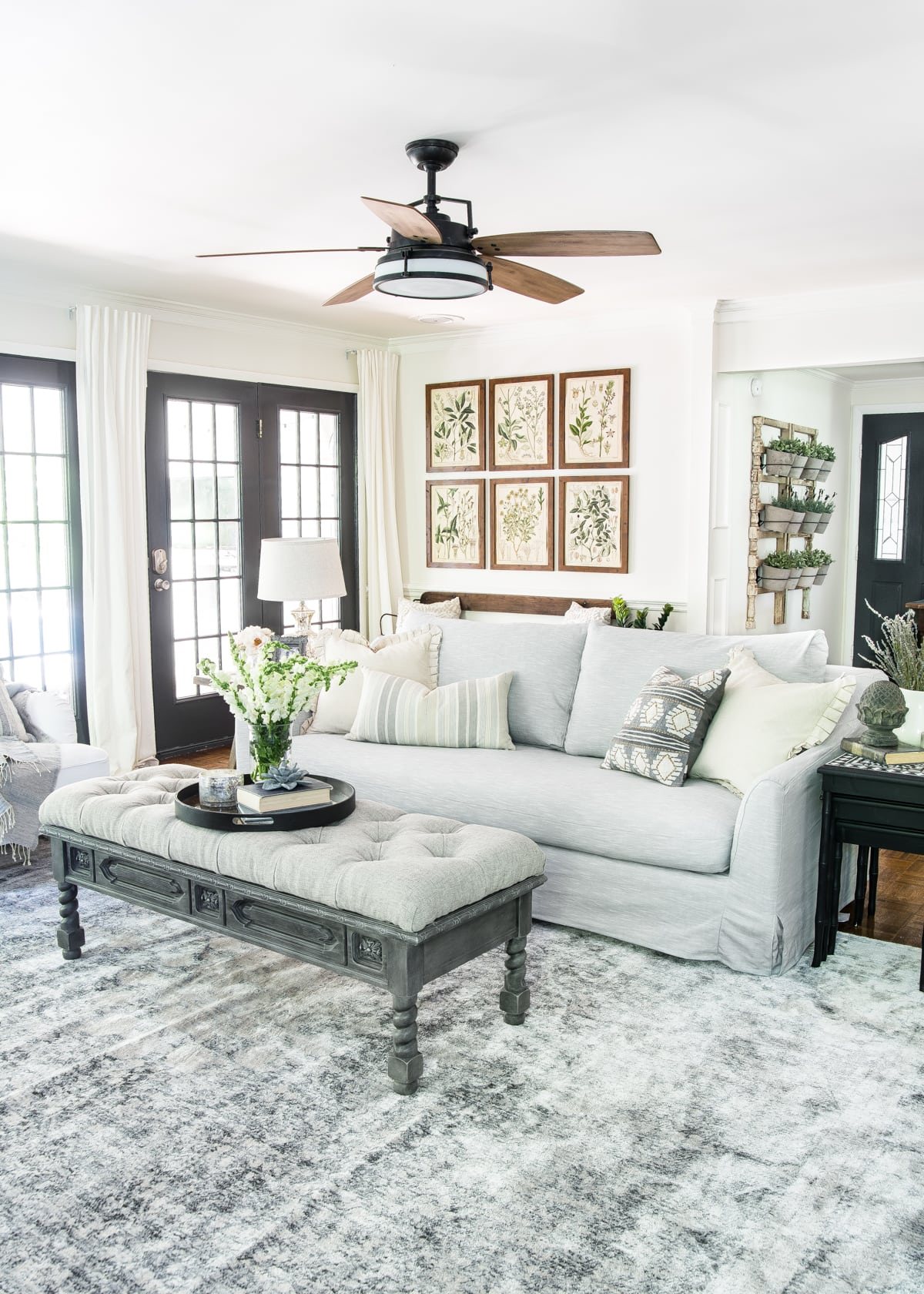 Modern farmhouse neutral living room
