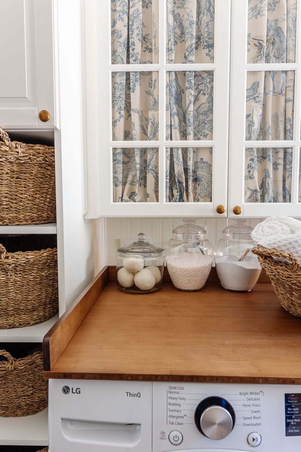 No Sew DIY Fabric Cabinet Doors That Hide Clutter in Style