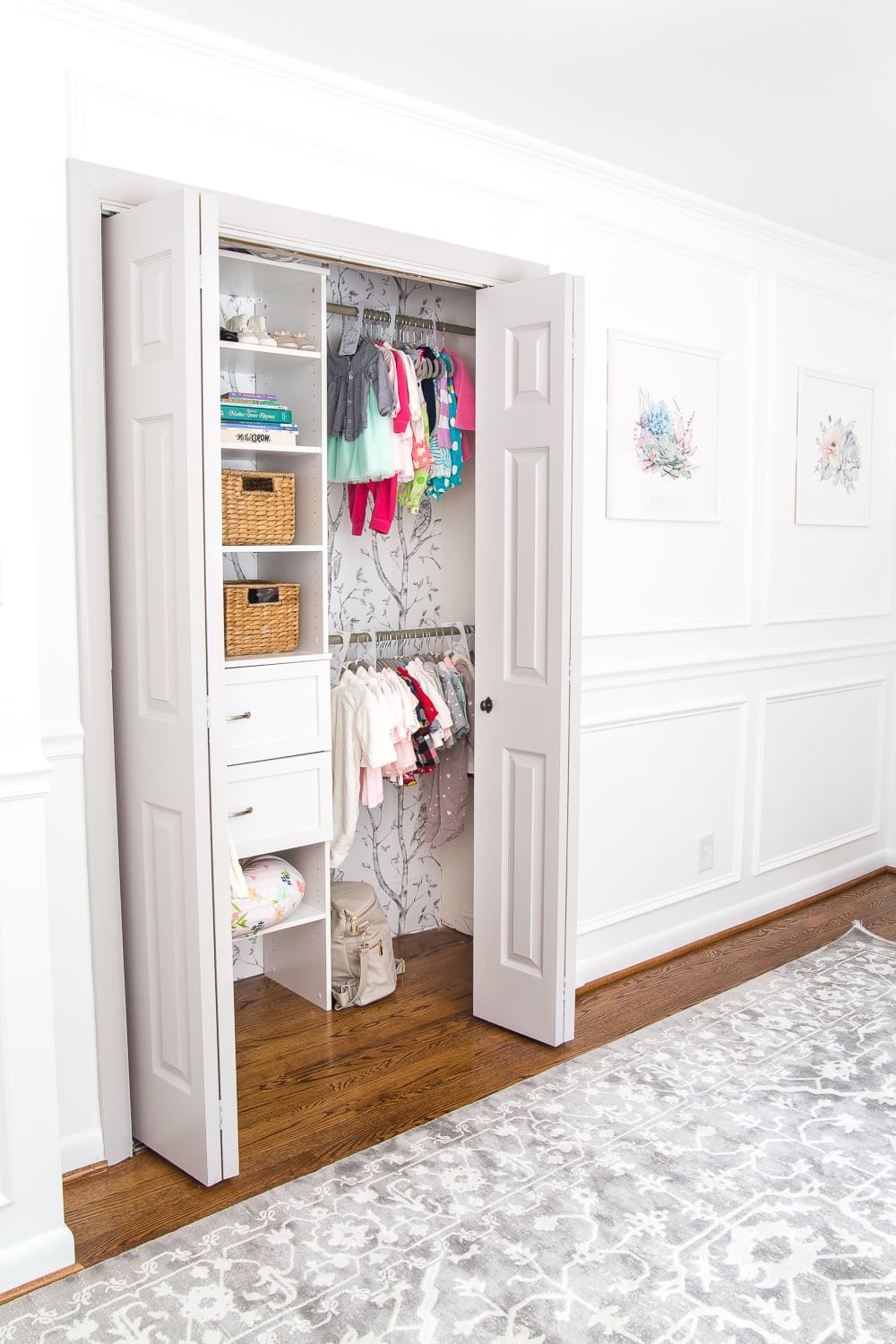 Nursery Closet Makeover Reveal and Closet Divider Printable Set