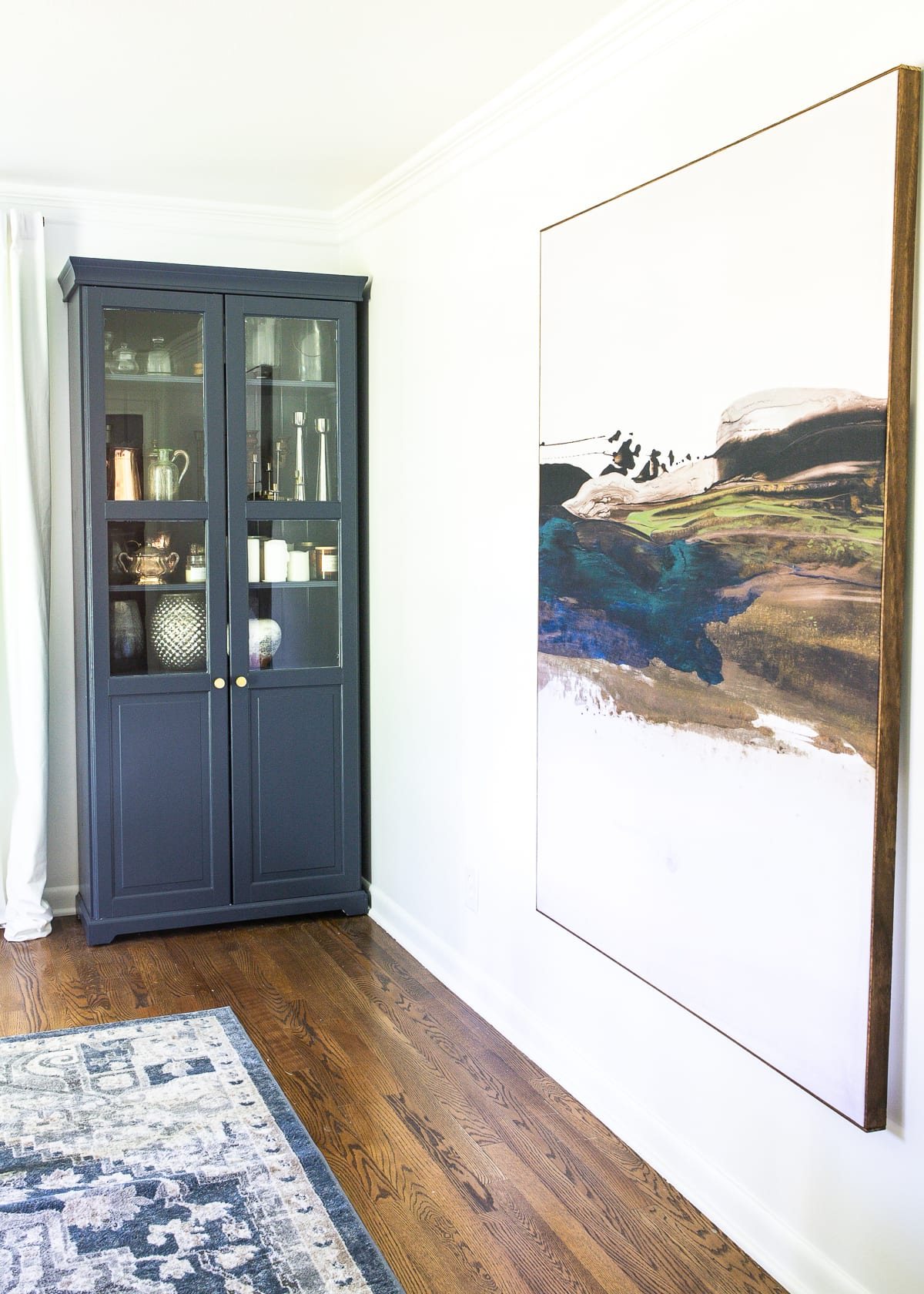 Hale Navy IKEA Liatorp Cabinet Makeover for a Home Office