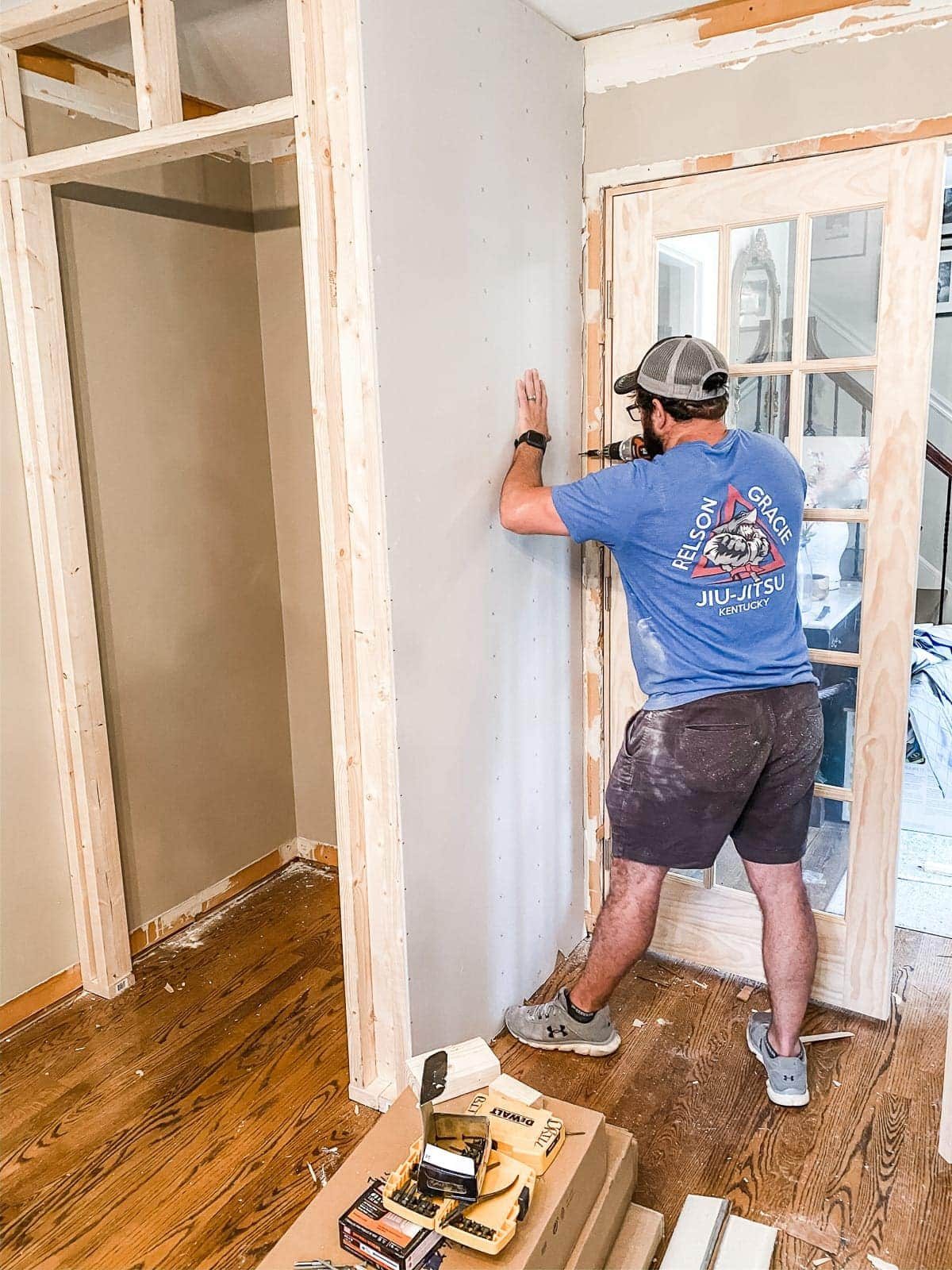 How to Build a Closet | A step-by-step tutorial to DIY build a closet from scratch + home office makeover progress