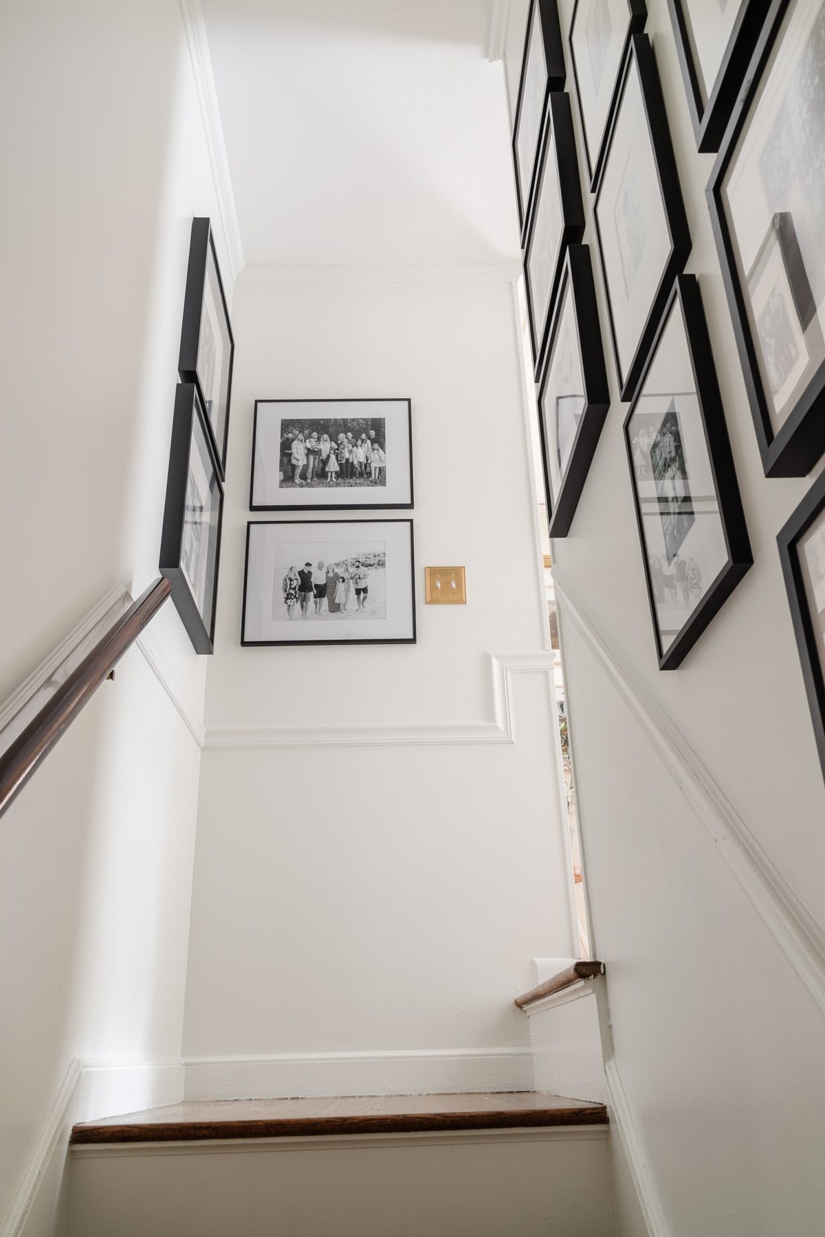 family stairway gallery wall