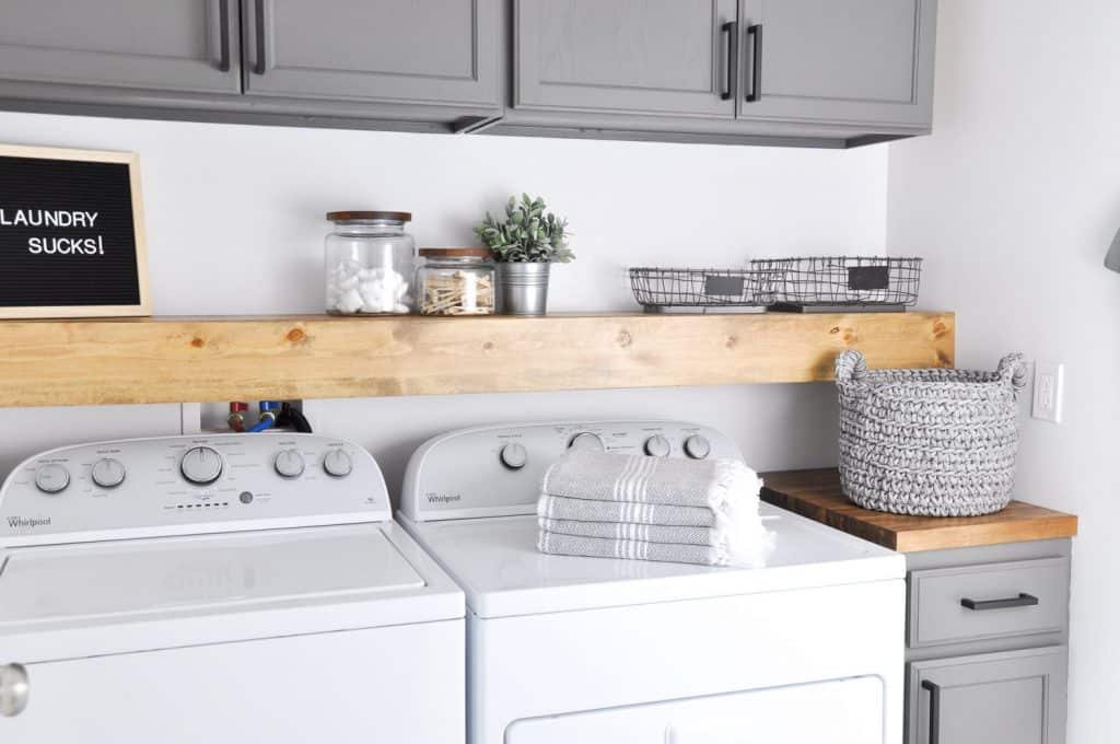 Increase the storage in any room of your house with this easy to build DIY Faux Floating Shelf Tutorial. Customize the finish to match any decor!
