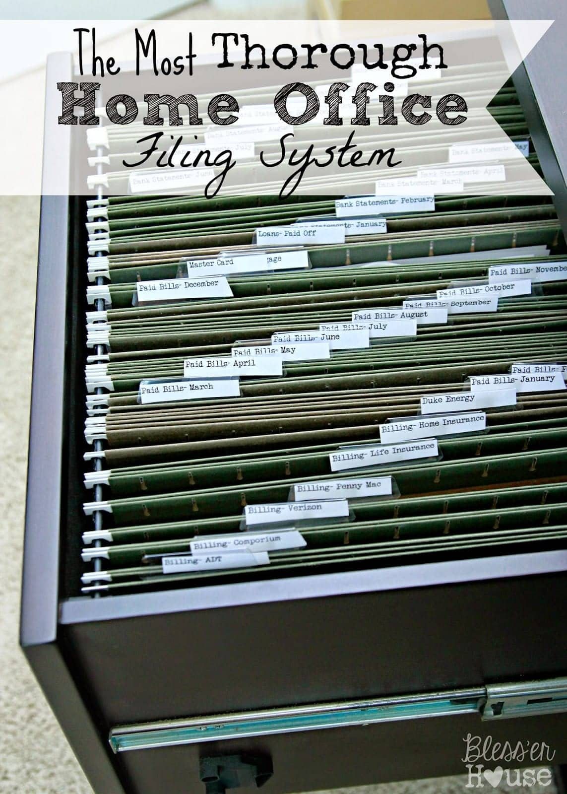 Home Office Organization Filing System