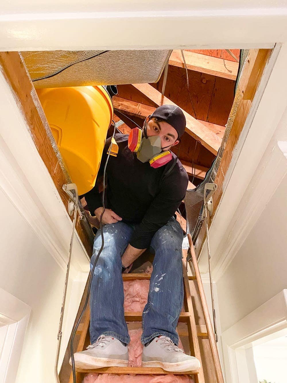 attic storage clean out makeover