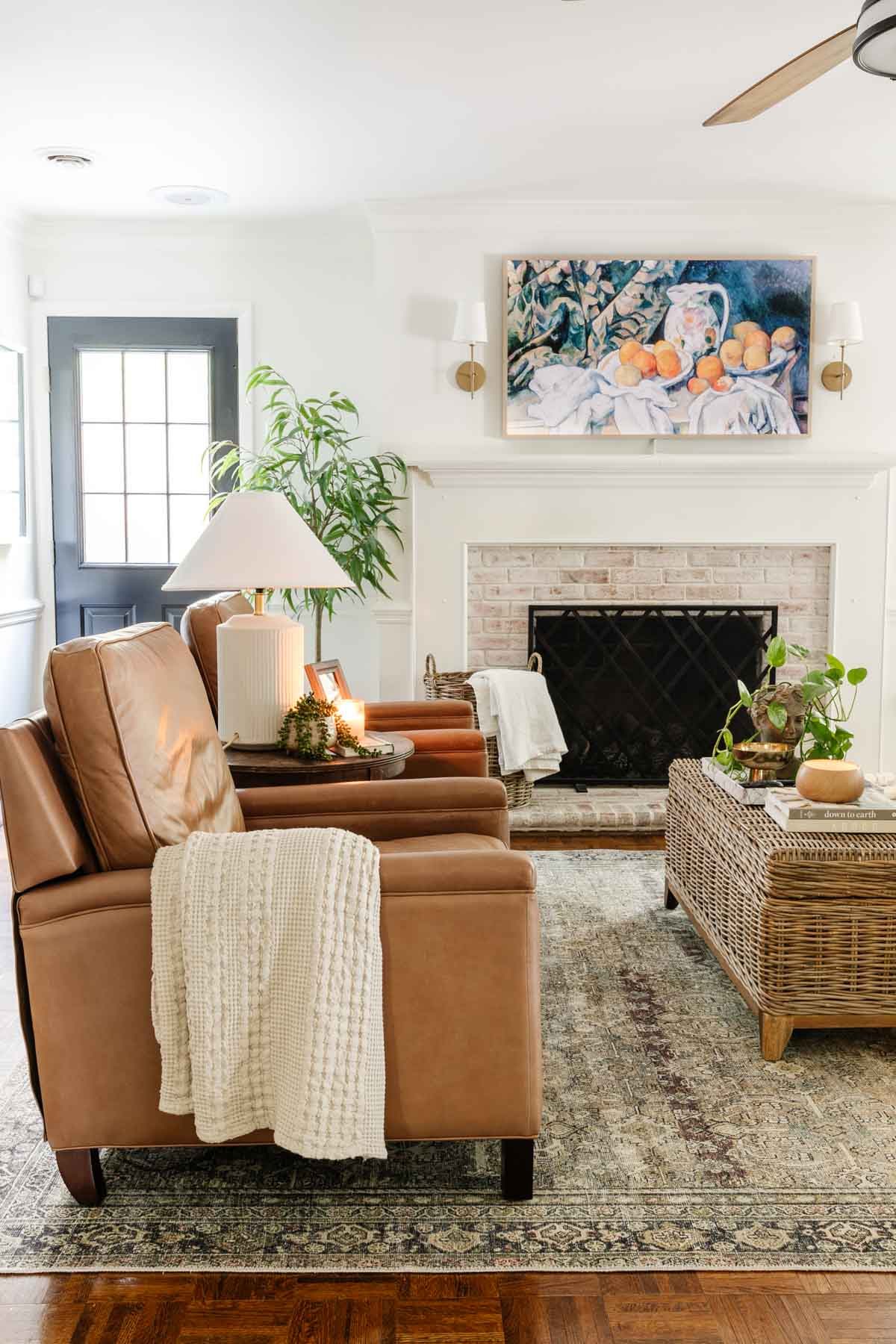 modern leather recliners in living room